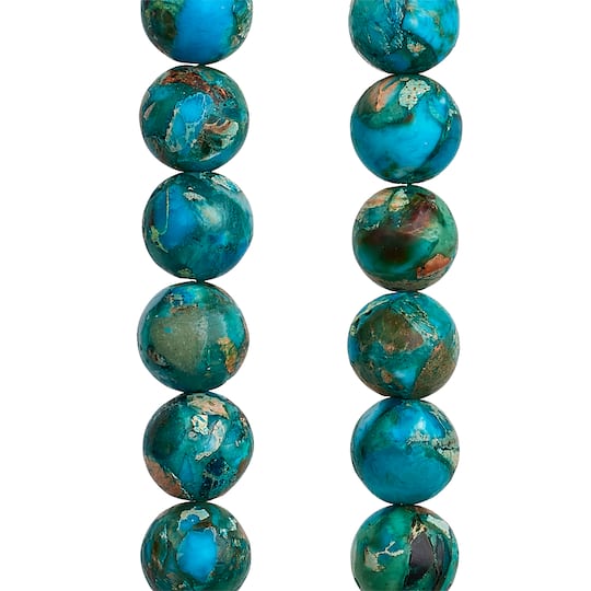 12 Pack: Sapphire Serpentine Jasper Round Beads, 8mm by Bead Landing™